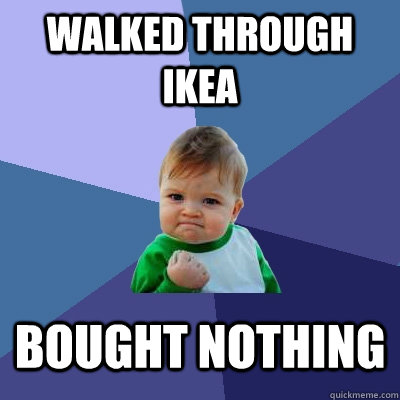 walked through Ikea Bought Nothing  Success Kid