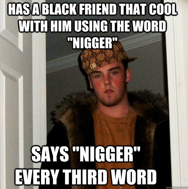 has a black friend that cool with him using the word 