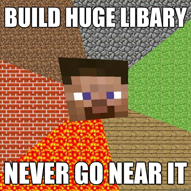 BUILD HUGE LIBARY NEVER GO NEAR IT  Minecraft