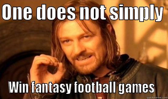 ONE DOES NOT SIMPLY  WIN FANTASY FOOTBALL GAMES  Boromir