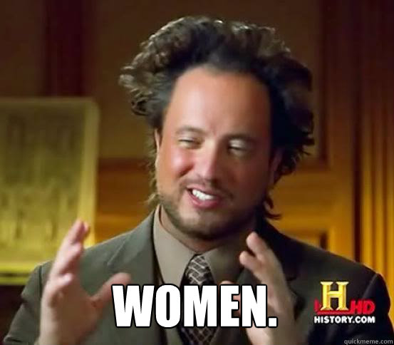  Women.  Alien guy from history channel