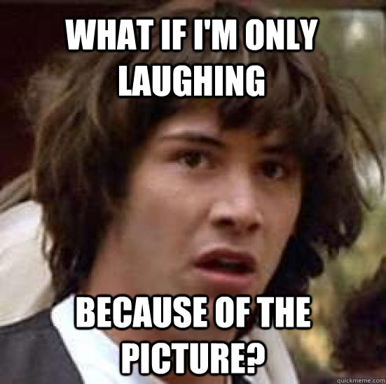 what if i'm only laughing because of the picture? - what if i'm only laughing because of the picture?  conspiracy keanu