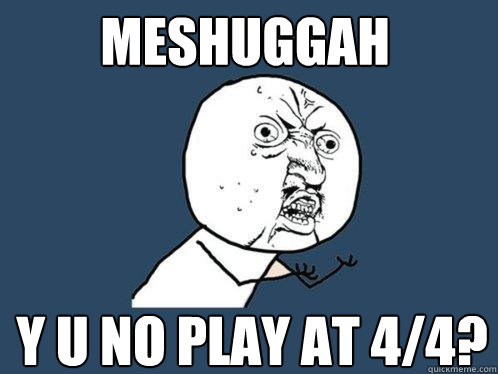 MESHUGGAH y u NO PLAY AT 4/4?  Y U No