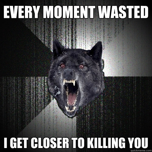 Every Moment wasted I Get closer to killing you - Every Moment wasted I Get closer to killing you  Insanity Wolf