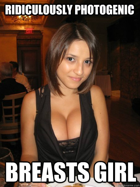 Ridiculously photogenic Breasts Girl  Eye contact