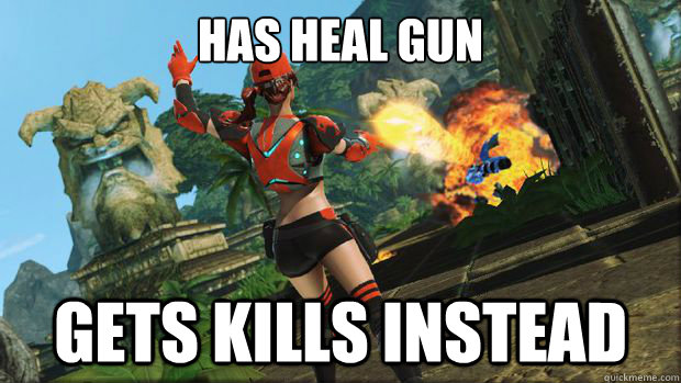 has heal gun gets kills instead - has heal gun gets kills instead  Scumbag Healer