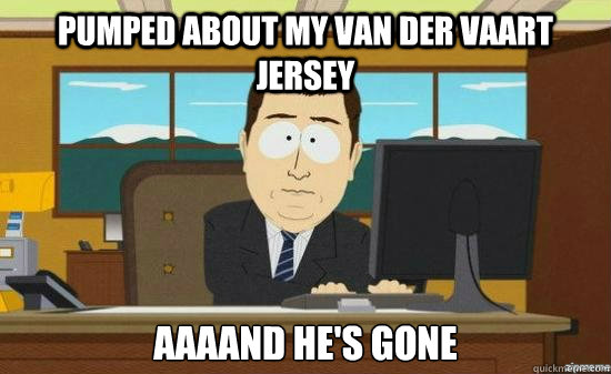 Pumped about my Van der Vaart Jersey aaaand he's gone  aaaand its gone