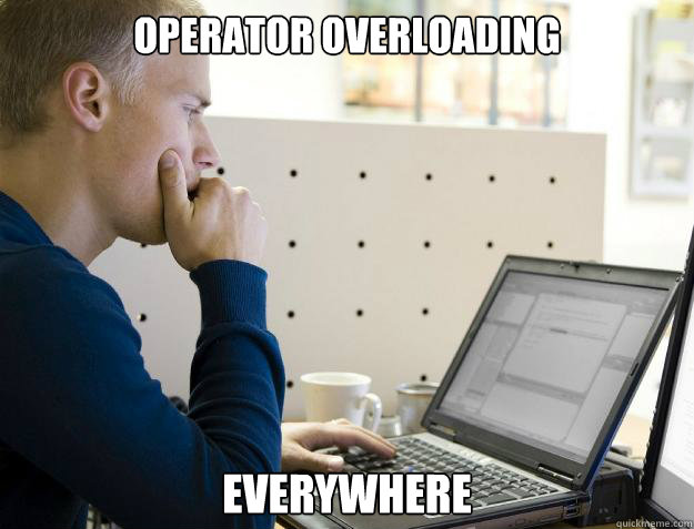 OPERATOR OVERLOADING EVERYWHERE  Programmer