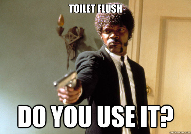 TOILET FLUSH do you use it? - TOILET FLUSH do you use it?  Samuel L Jackson