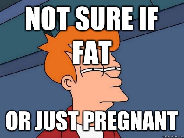 not sure if fat Or just pregnant  Futurama Fry