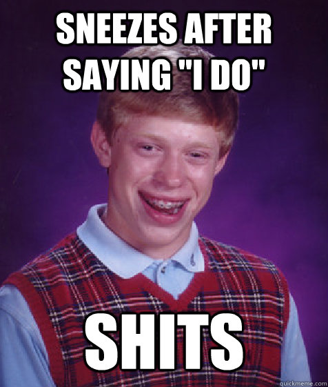 Sneezes after saying 