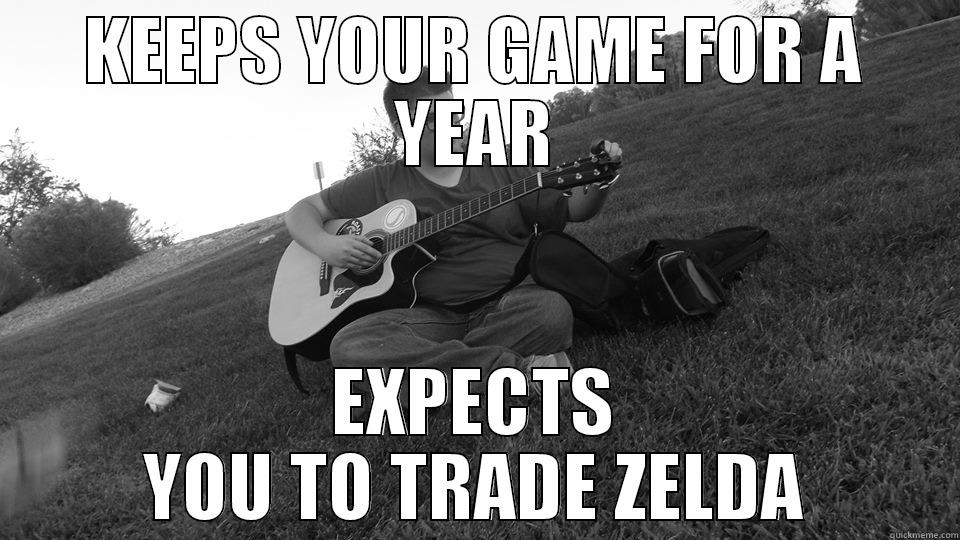 KEEPS YOUR GAME FOR A YEAR EXPECTS YOU TO TRADE ZELDA Misc