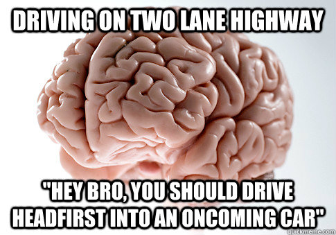 DRIVING ON TWO LANE HIGHWAY 