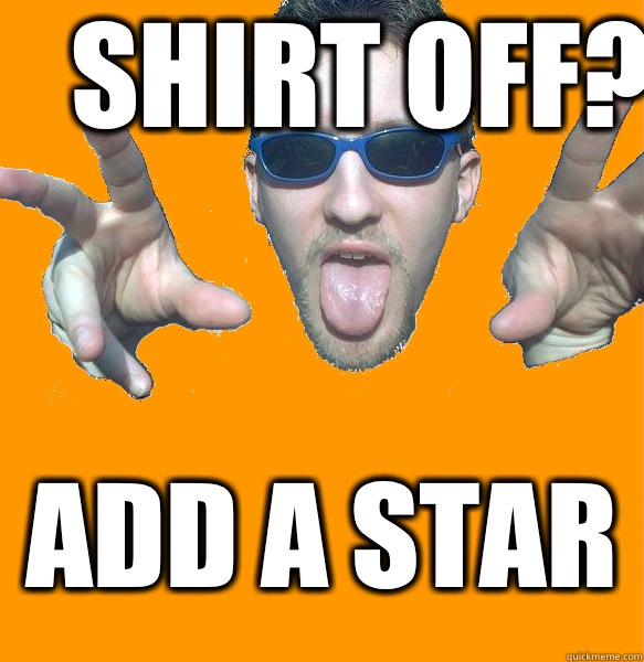 Shirt off? Add a star - Shirt off? Add a star  Ben stone