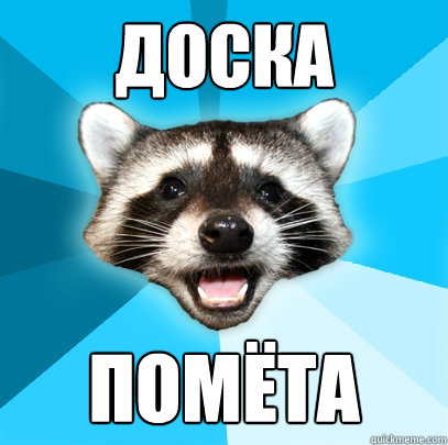 ДОСКА ПОМЁТА  Lame Pun Coon