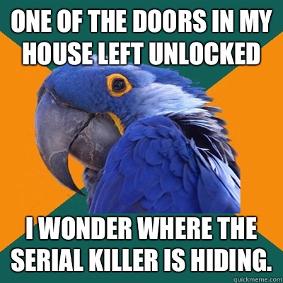 One of the doors in my house left unlocked I wonder where the serial