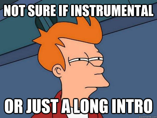 Not sure if instrumental  or just a long intro  Futurama Fry