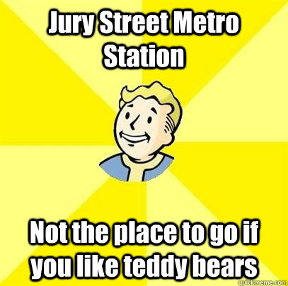 Jury Street Metro Station Not the place to go if you like teddy bears  Fallout 3