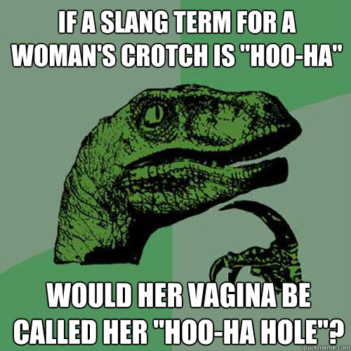 IF A SLANG TERM FOR A WOMAN'S CROTCH IS 