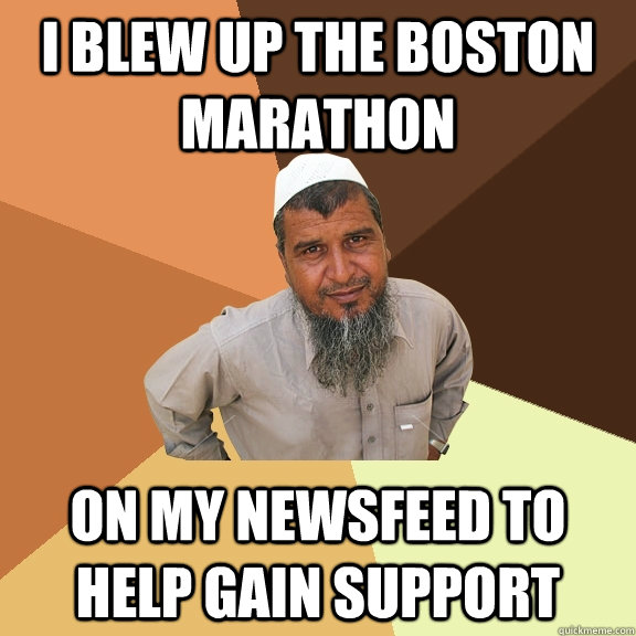 I blew up the boston marathon on my newsfeed to help gain support