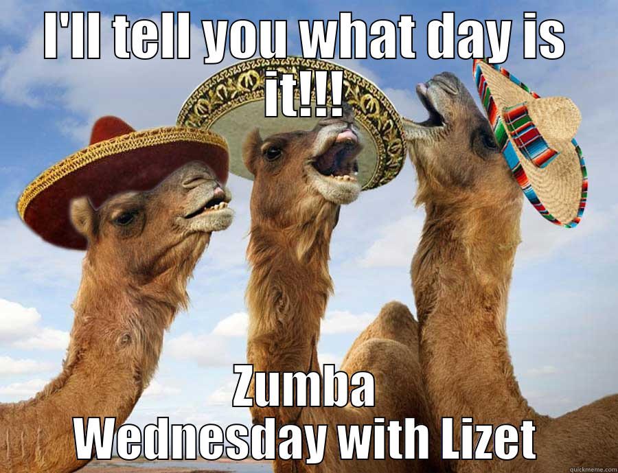 Wednesday zumba in da club - I'LL TELL YOU WHAT DAY IS IT!!! ZUMBA WEDNESDAY WITH LIZET Misc