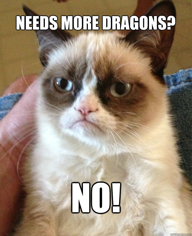 Needs more dragons? NO!  Grumpy Cat