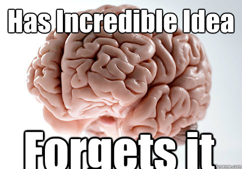 Has Incredible Idea Forgets it - Has Incredible Idea Forgets it  Scumbag Brain