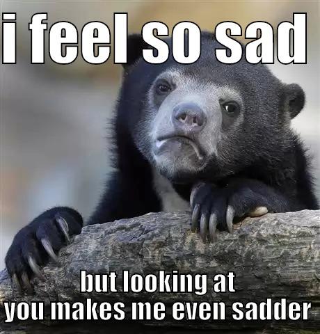 Confession blues - I FEEL SO SAD  BUT LOOKING AT YOU MAKES ME EVEN SADDER Confession Bear