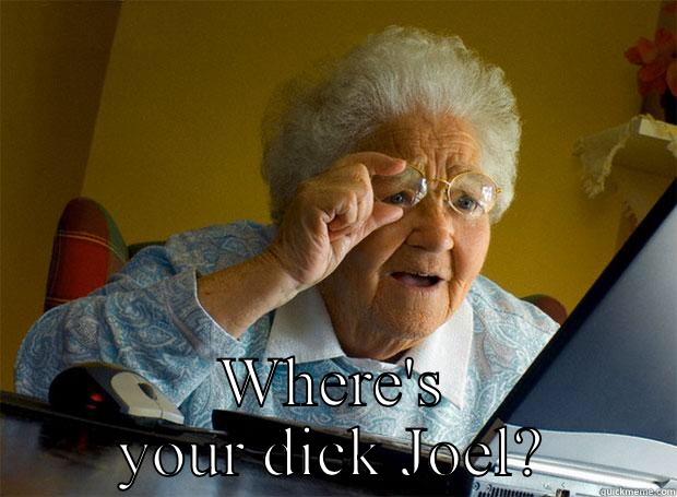  WHERE'S YOUR DICK JOEL? Grandma finds the Internet