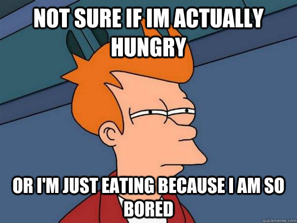 Not sure if im actually hungry Or I'm just eating because i am so bored - Not sure if im actually hungry Or I'm just eating because i am so bored  Futurama Fry