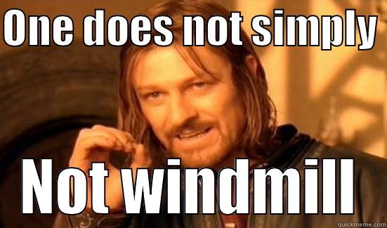 ONE DOES NOT SIMPLY  NOT WINDMILL Boromir