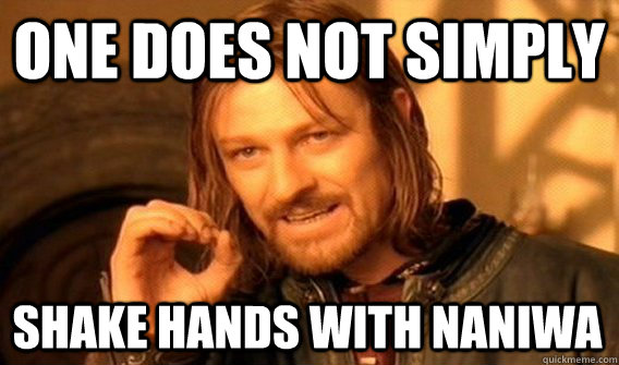 ONE DOES NOT SIMPLY SHAKE HANDS WITH NANIWA  One Does Not Simply