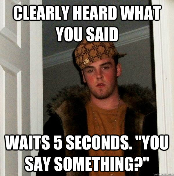 Clearly heard what you said waits 5 seconds. 