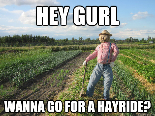 hey gurl wanna go for a hayride?  Scarecrow