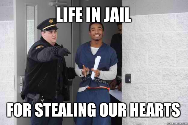 Life in jail For stealing our hearts - Life in jail For stealing our hearts  Ridiculously Photogenic Prisoner