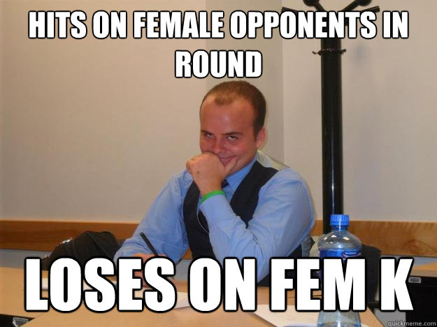 hits on female opponents in round loses on fem k  