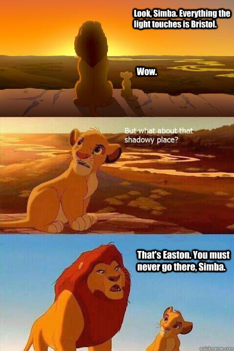 Look, Simba. Everything the light touches is Bristol. Wow. That's Easton. You must never go there, Simba.   Lion King Shadowy Place