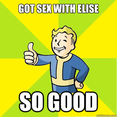 Got sex with Elise So good   Fallout new vegas