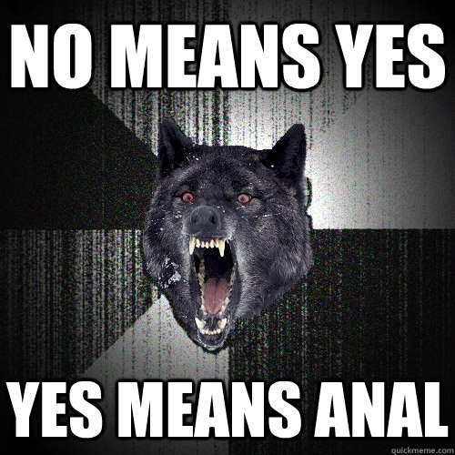 NO MEANS YES YES MEANS ANAL - NO MEANS YES YES MEANS ANAL  Insanity Wolf