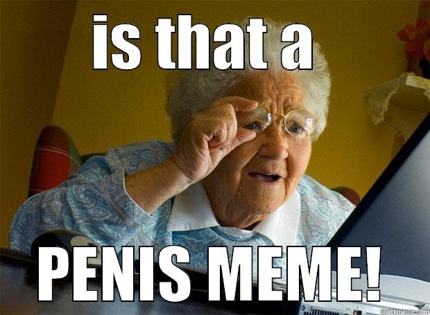 ha ha ;-) - IS THAT A  PENIS MEME! Grandma finds the Internet