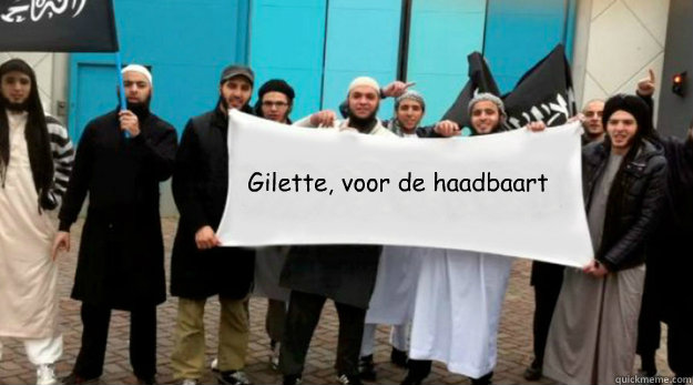 Gilette, voor de haadbaart  Sharia4captioncontests