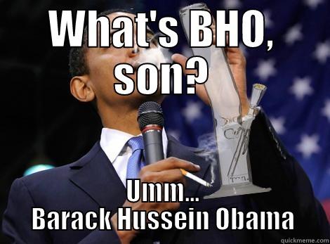 WHAT'S BHO, SON? UMM... BARACK HUSSEIN OBAMA Misc