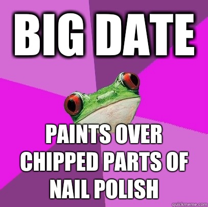 Big date Paints over chipped parts of nail polish  - Big date Paints over chipped parts of nail polish   Foul Bachelorette Frog