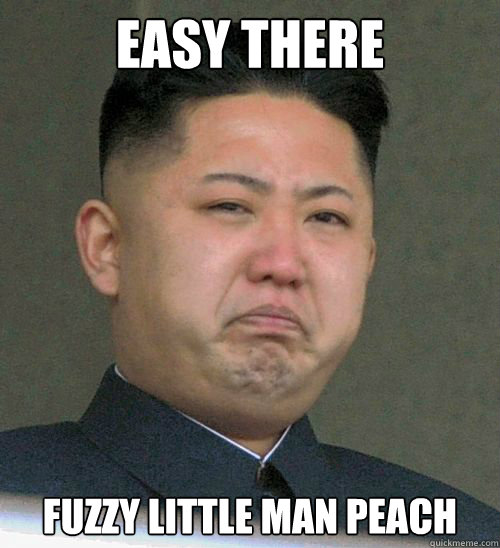 Easy there fuzzy little man peach - Easy there fuzzy little man peach  Misunderstood North Korea