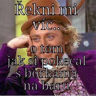 ŘEKNI MI VÍC.. O TOM JAK SI POKECAL S BORKAMA NA BARU Condescending Wonka