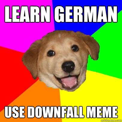 Learn german use downfall meme  Advice Dog