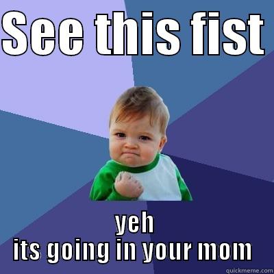 SEE THIS FIST  YEH ITS GOING IN YOUR MOM  Success Kid