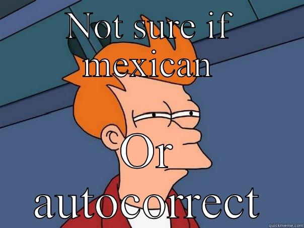 NOT SURE IF MEXICAN OR AUTOCORRECT Futurama Fry