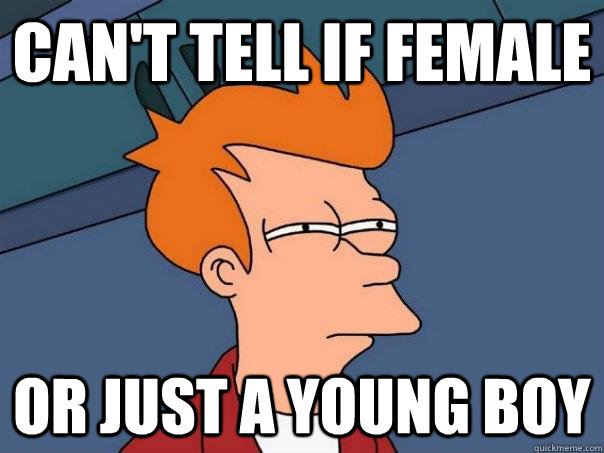 Can't tell if female Or just a young boy  Futurama Fry