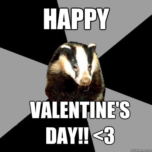 Happy Valentine's 
Day!! <3  Backstage Badger